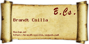 Brandt Csilla névjegykártya